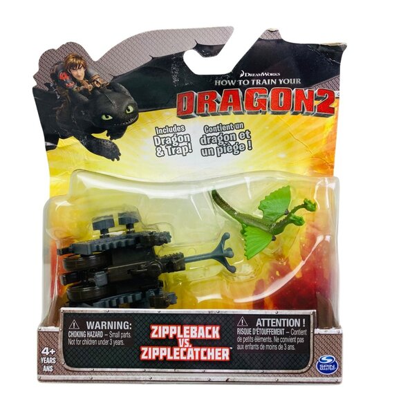 How To Train Your Dragon 2 Zippleback Vs Zipplecatcher Figures 2014 - Picture 1 of 4
